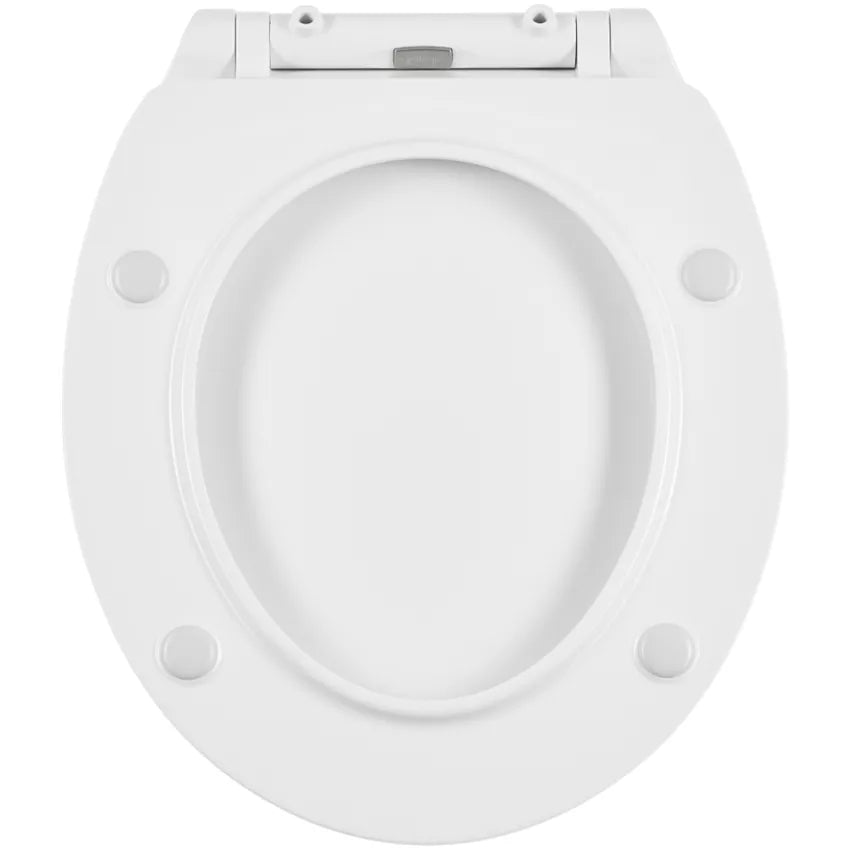 Diaqua Toilettensitz – Duroplast, Weiss, Verlängert, 37,1 × 44,4 cm