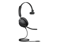 Jabra Evolve2 40 SE Office-Headset – On-Ear, Mono, Kabelgebunden, USB-C/USB-A, UC-optimiert, Schwarz