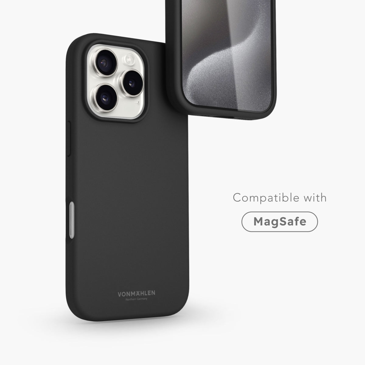 Vonmählen Backcover – für Apple iPhone 16 Pro – MagSafe, Silikon, Schwarz