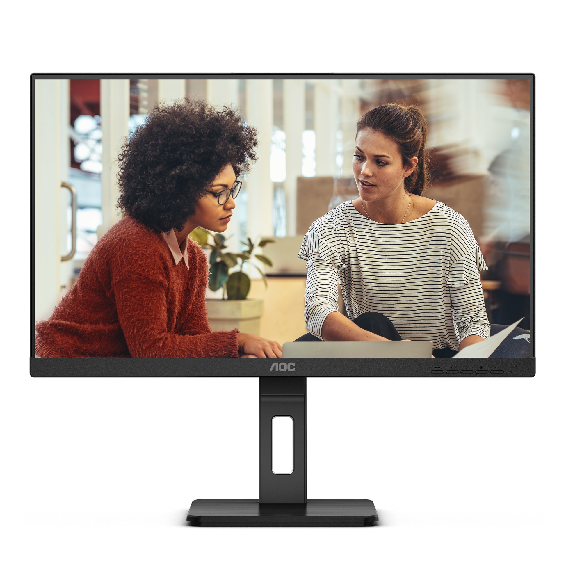AOC 24E3QAF – Monitor, 24", IPS, 75 Hz, Integrierte Lautsprecher, Schwarz