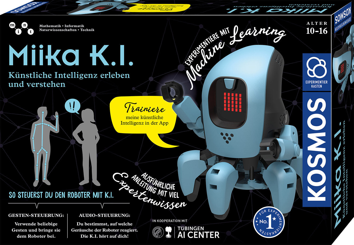 Kosmos Experimentier-Bausatz – MiiKA K.I., Robotik, Beleuchtung, ab 10 Jahren, Deutsch