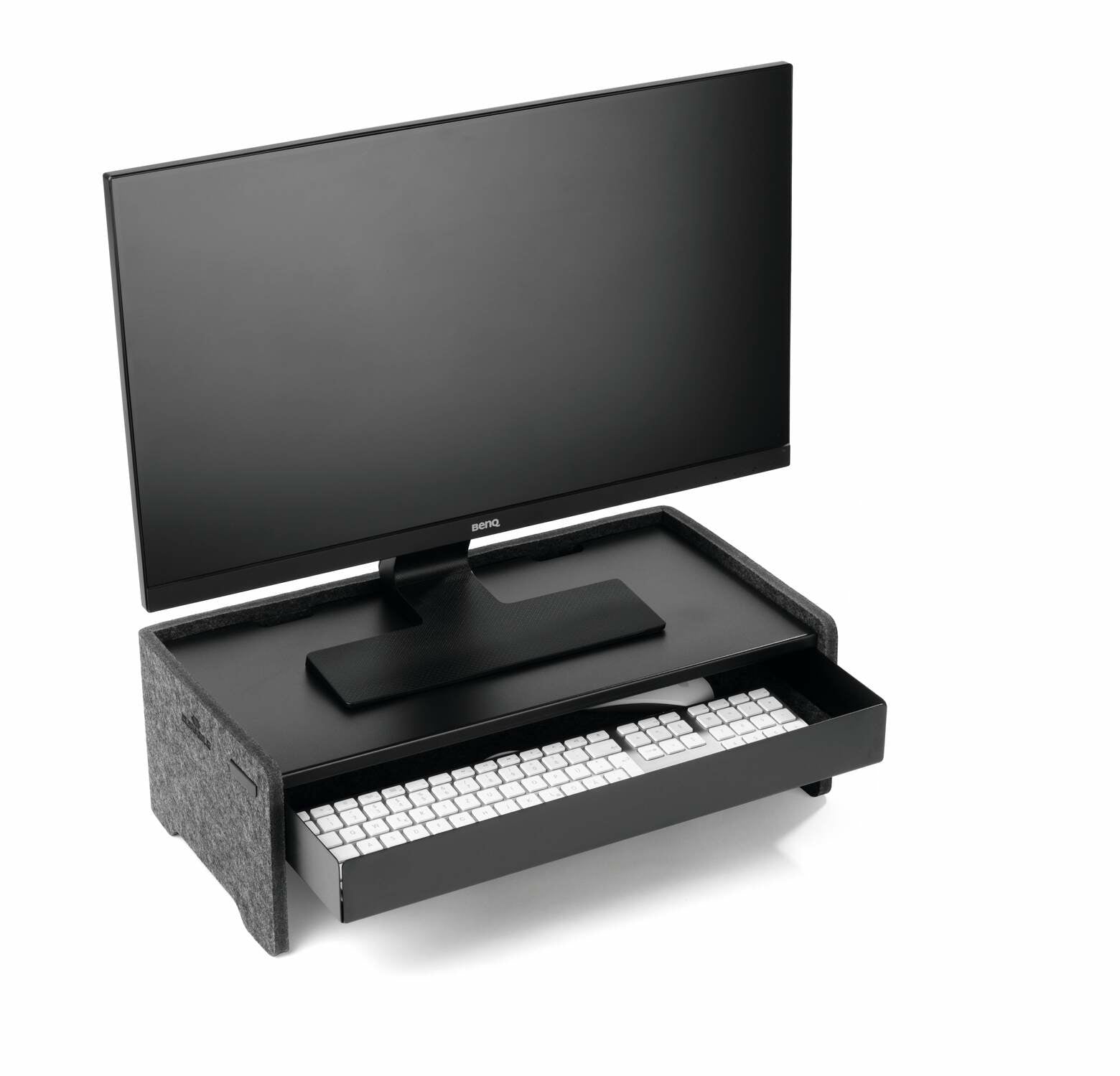 Durable 508201 – Schublade – bis 5 kg – Metall, Filzeinlage – Schwarz – für Monitor Stand EFFECT