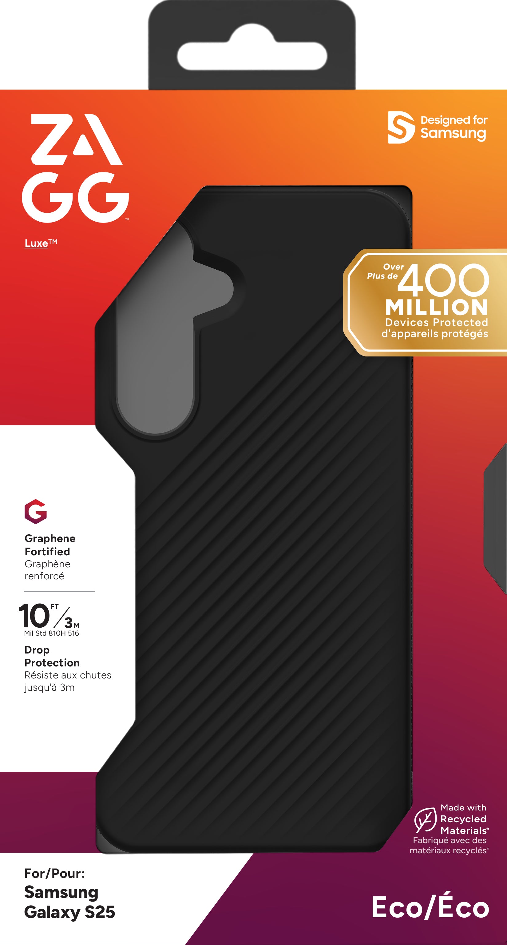 ZAGG Backcover Luxe – für Samsung Galaxy S25 – schwarz