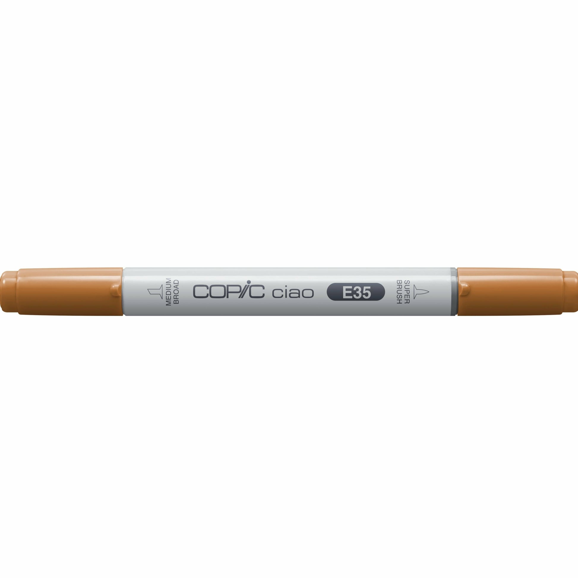Copic Ciao Pinselstift – Doppelspitze, Keil- und Pinselspitze, alkoholbasiert, braun