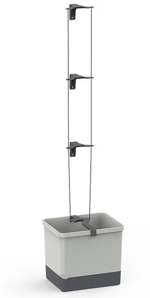 Gusta Garden Pflanzgefäss – 33,5 × 28,7 × 25,6 cm – Polypropylen, Grau