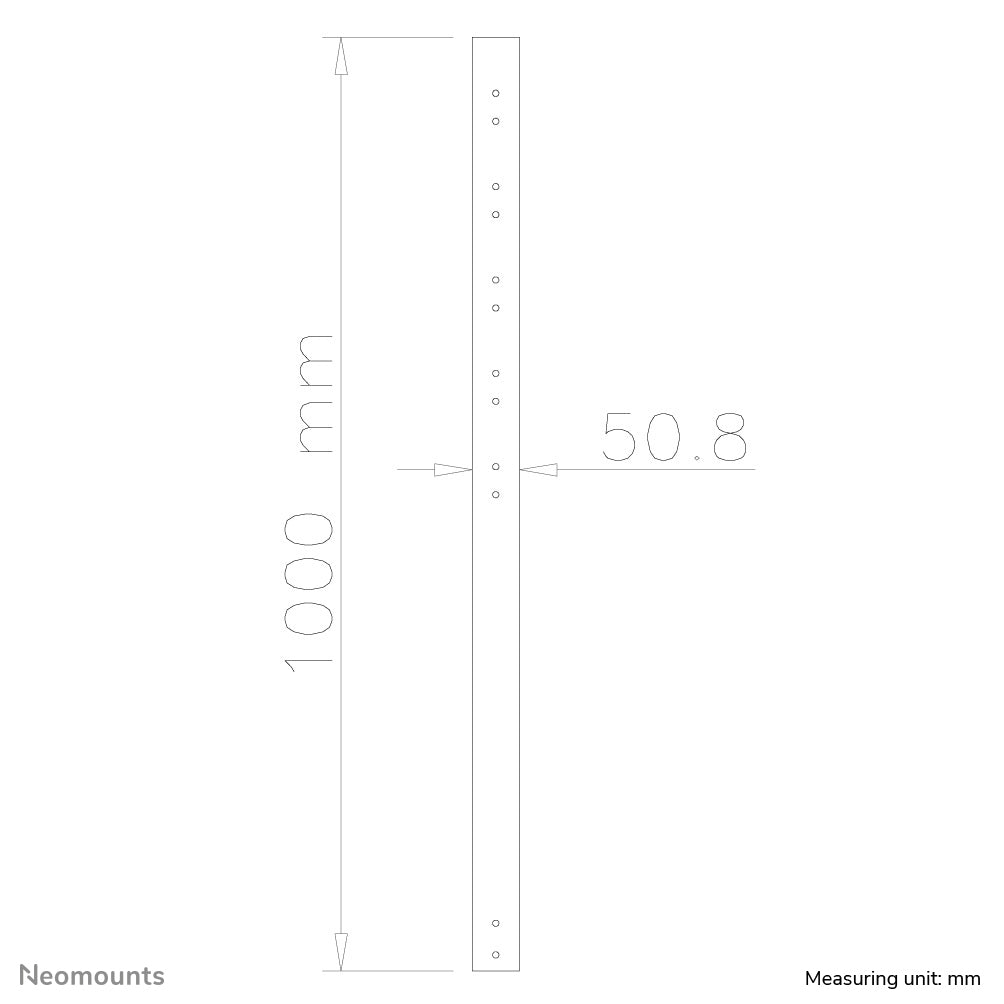 Neomounts FPMA CP100BLACK – Zubehör: Verlängerungsstange – für FPMA, Schwarz