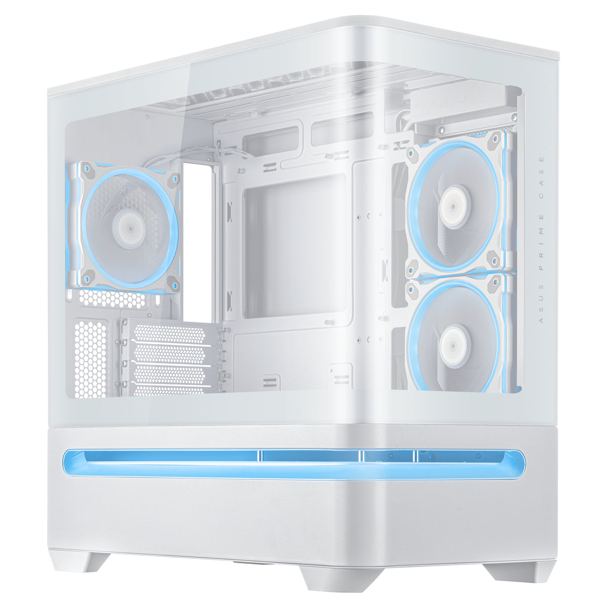 ASUS AP202 PRIME TG – PC-Gehäuse – Mid-Tower, für Micro-ATX, Mini-ITX, 6 Lüfterplätze, Schwarz, Hartglas