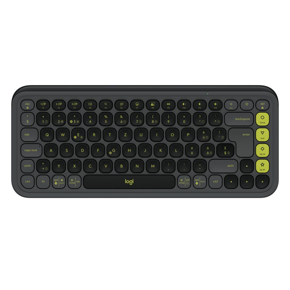 Logitech POP ICON KEYS – Mini Tastatur – Schere – Bluetooth – QWERTZ (DE) – Ohne Ziffernblock – Graphit
