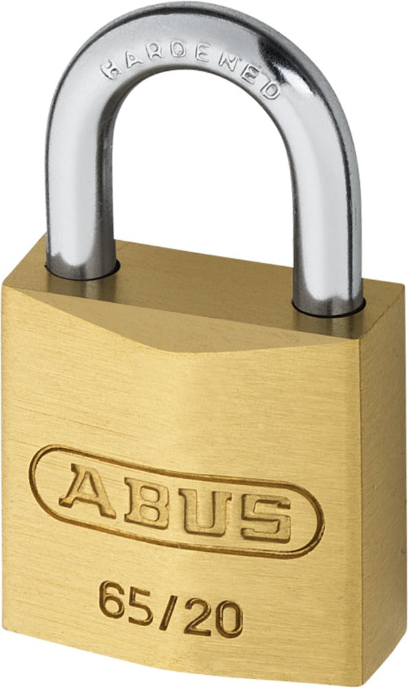 ABUS 65/20 VS Mechanisches Vorhängeschloss – Messing, Bügel 11×9 mm, Ø4 mm, Sicherheitsstufe 3, Aussen