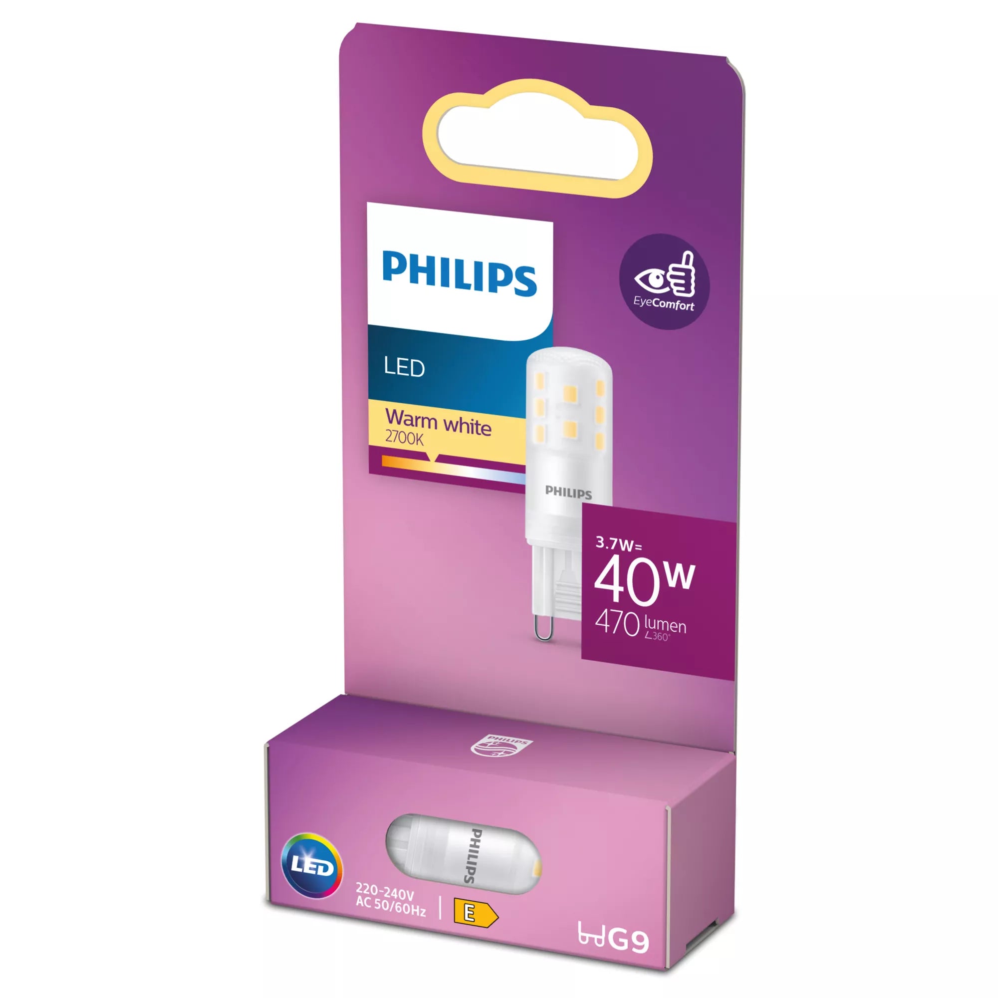 Philips by Signify Philips Leuchtmittel G9 – 470 lm, 2700 K, 320°