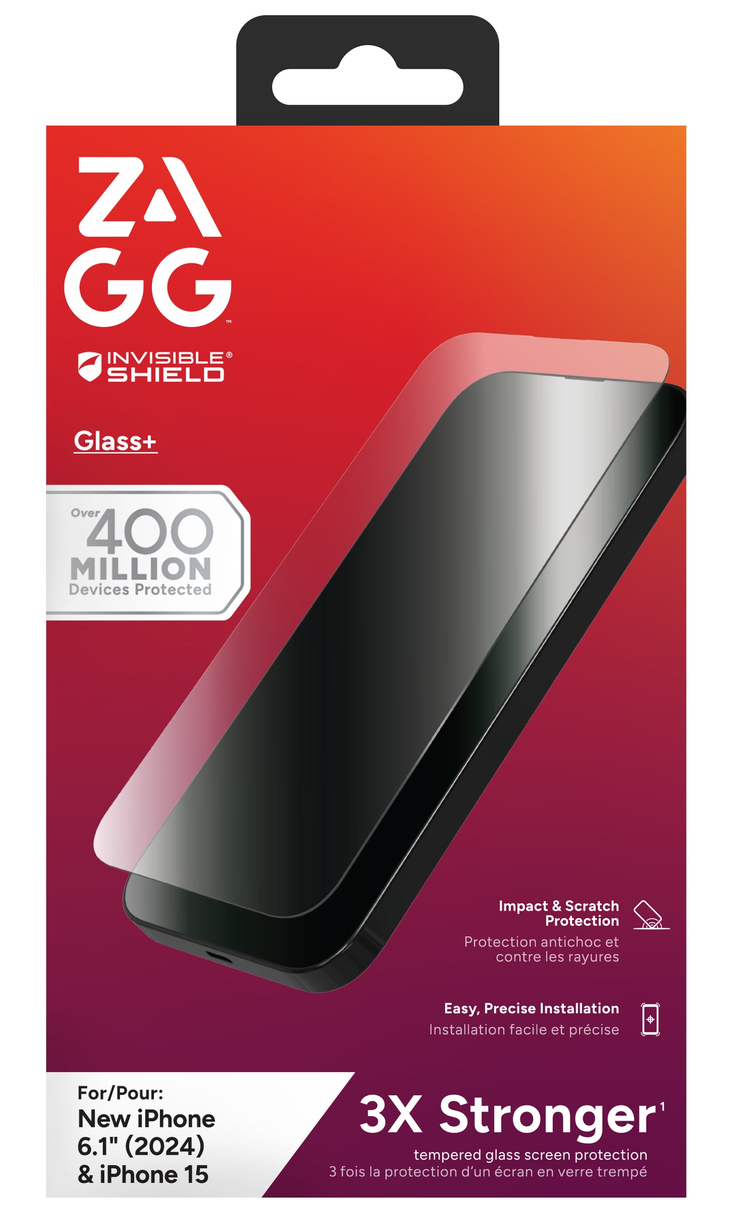 ZAGG Glass Elite Displayschutz – für Apple iPhone 16 Pro Max – gehärtetes Glas