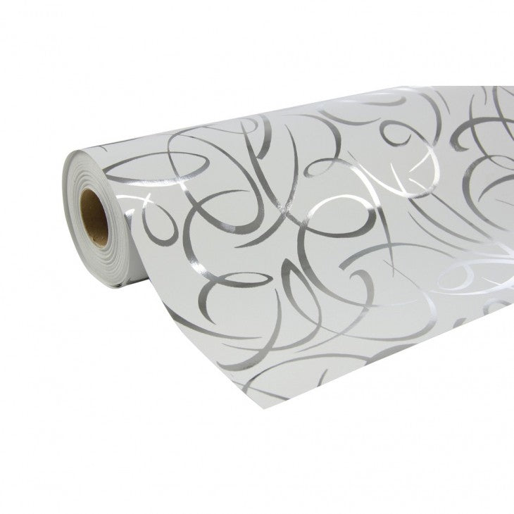 Clairefontaine Arabesque Silber – Geschenkpapier, Rolle, 80 g/m²