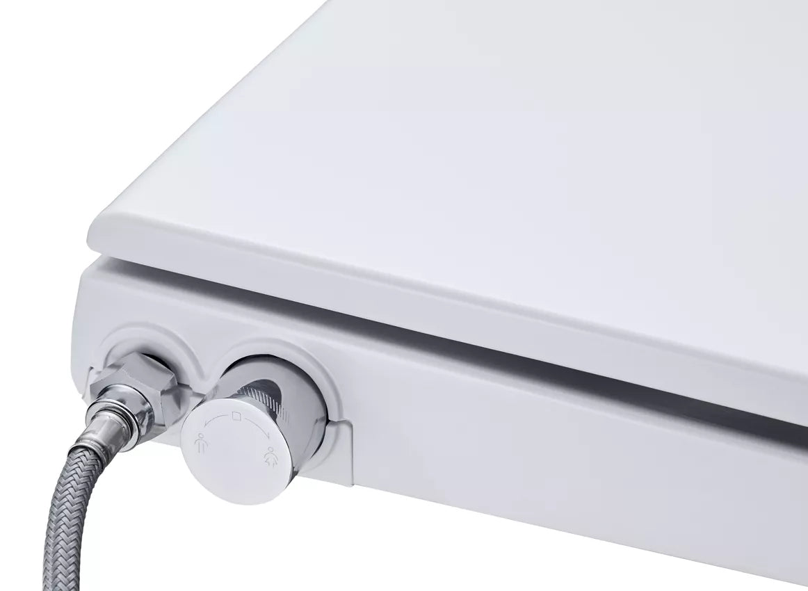 Diaqua Toilettensitz – Duroplast, weiss, verlängert, mit Deckel, Soft-Close, 42–48,3 × 37 cm