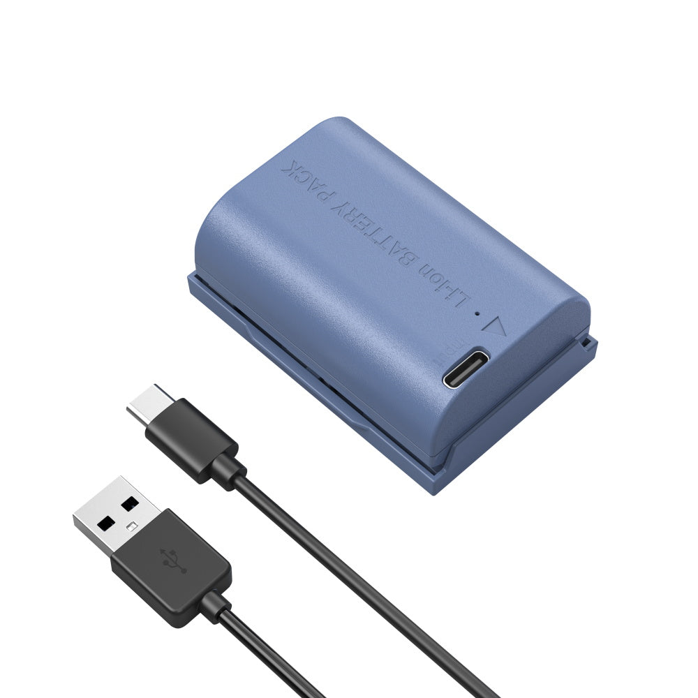 SmallRig LP-E6NH USB-C Akku – 2400 mAh, 7,2 V, 17,28 Wh – für Canon EOS R5, R6, 5D Mark IV und andere – Blau