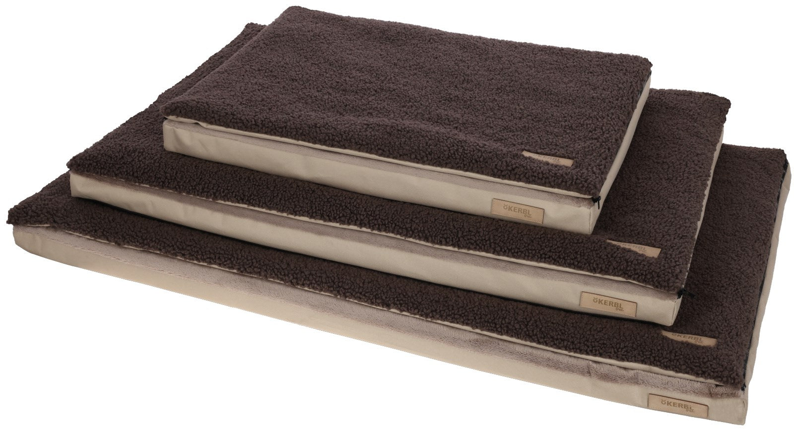 Kerbl Bett – 120 × 72 cm, Beige/Braun, Baumwollvlies/Polyester