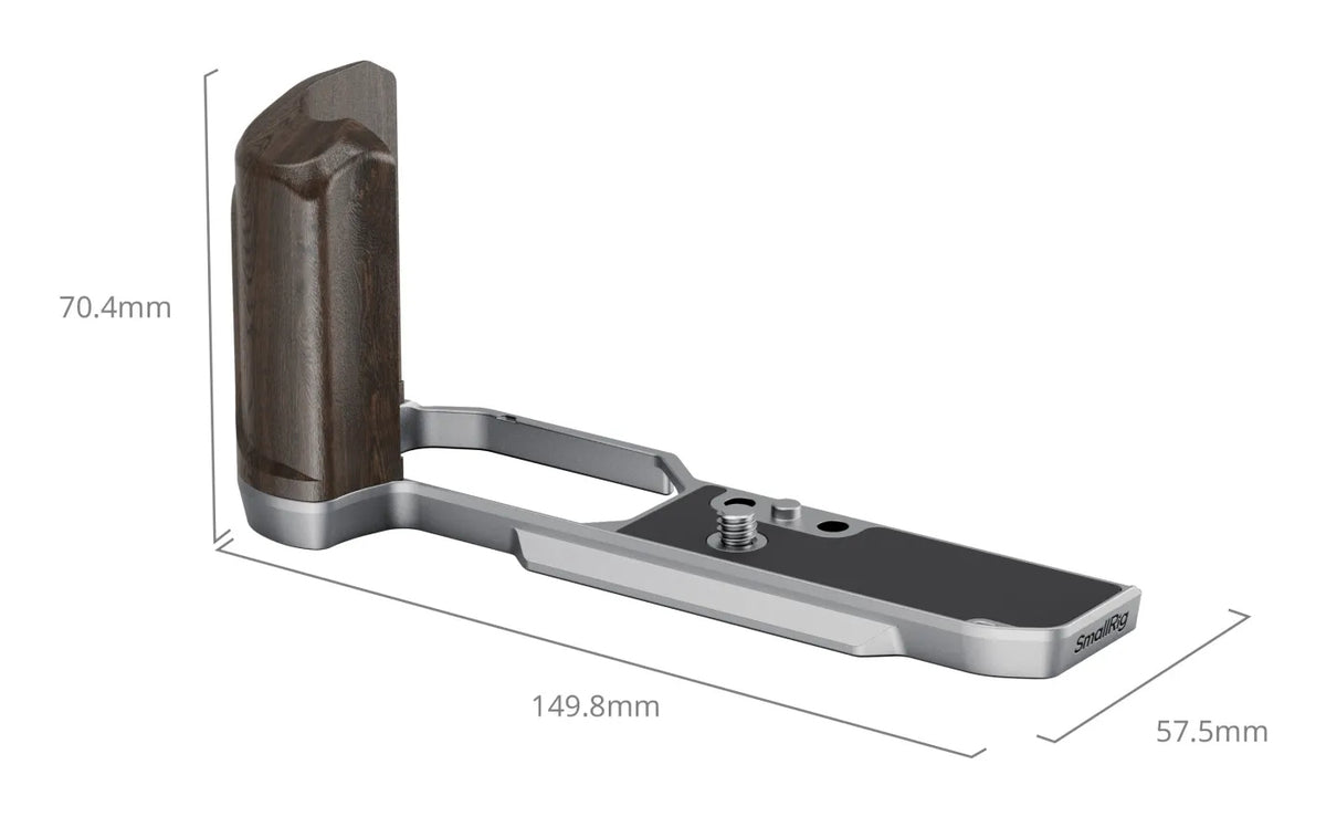 SmallRig L-Grip Handgriff – mit Holzgriff – für Nikon Z f – Silber