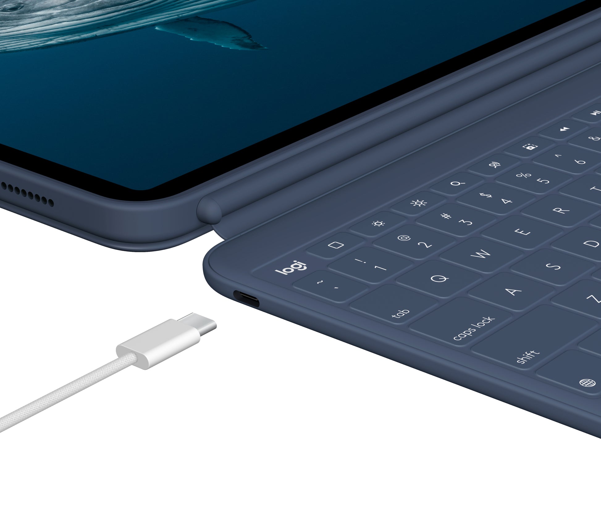 Logitech Rugged Combo 4C Tastatur-Case für iPad – Classic Blue