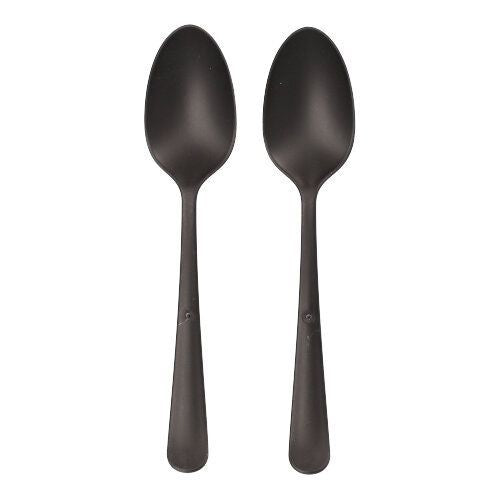 Papstar CIRCULWARE Mehrweg-Löffel – 19,0 cm, Polypropylen, Schwarz, spülmaschinenfest