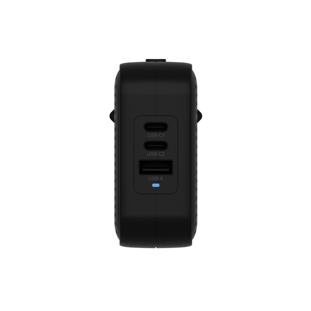 HYPER HJ1003BKWWGL USB-Ladegerät 70 W – USB-C×2, USB-A×1 – PD 3.0, GaN – für Laptop, Smartphone, Tablets