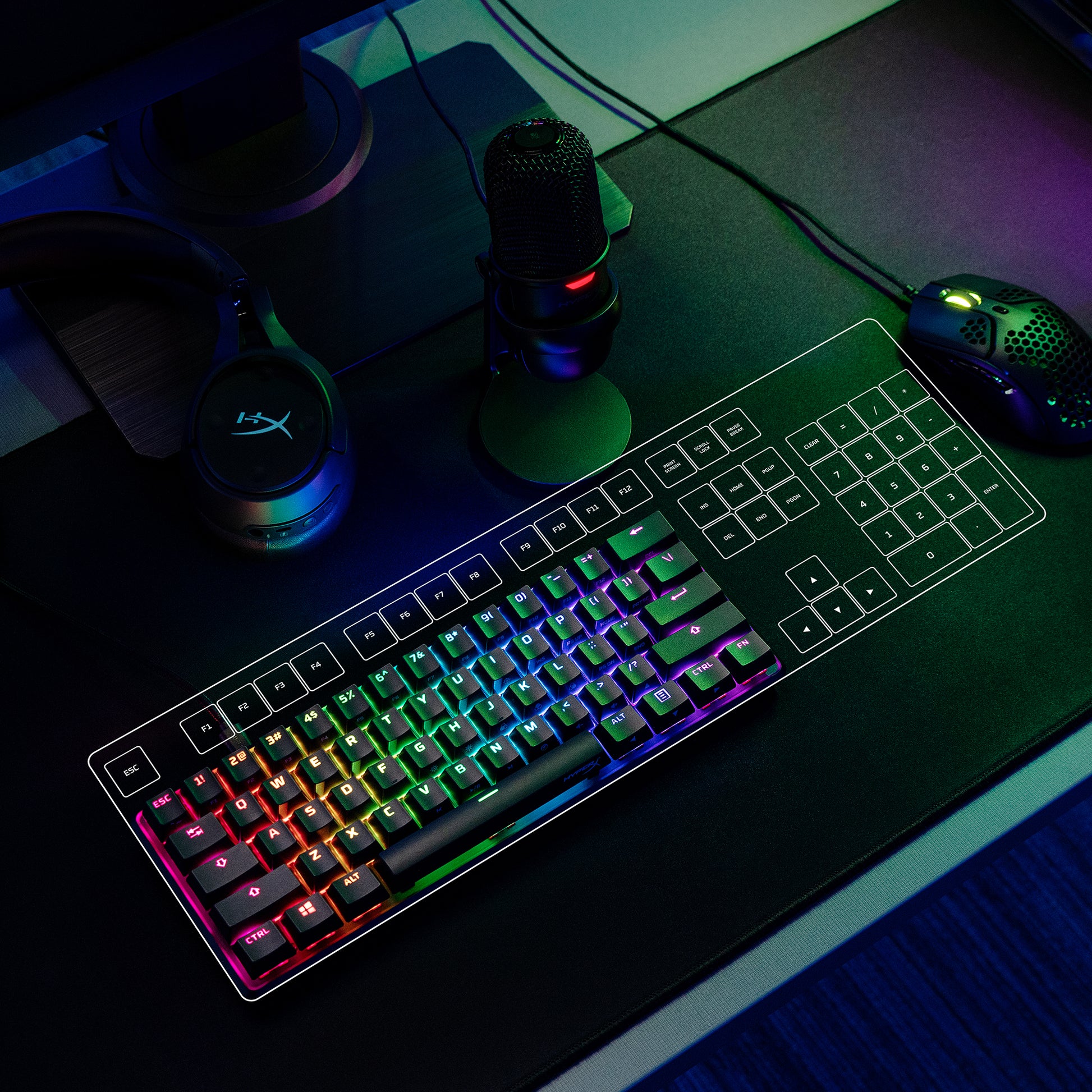 HyperX Alloy Origins 60 – Gaming-Tastatur 60% – Mechanisch (HyperX Red), Kabelgebunden, RGB, QWERTY (US-INT)