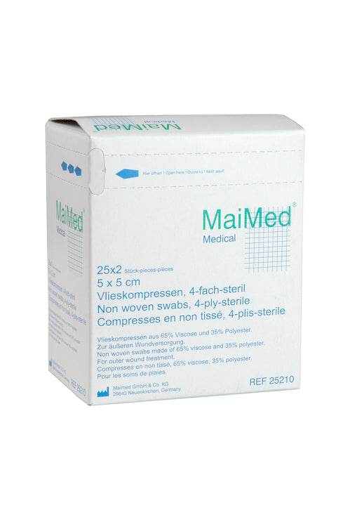 MaiMed Sterile Vlieskompressen – 100 × 100 mm, 50 Stück