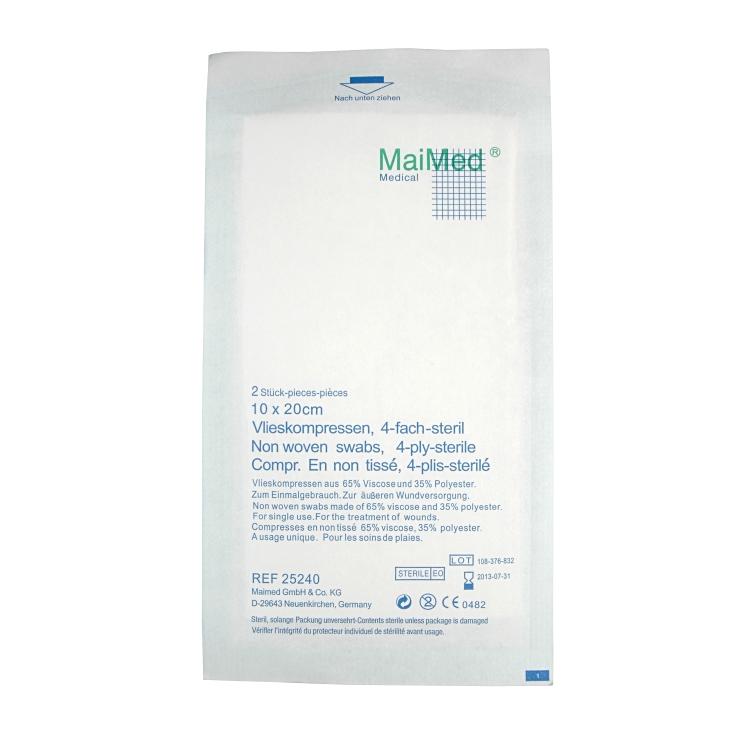 MaiMed Sterile Vlieskompressen – 100 × 200 mm, 50 Stück