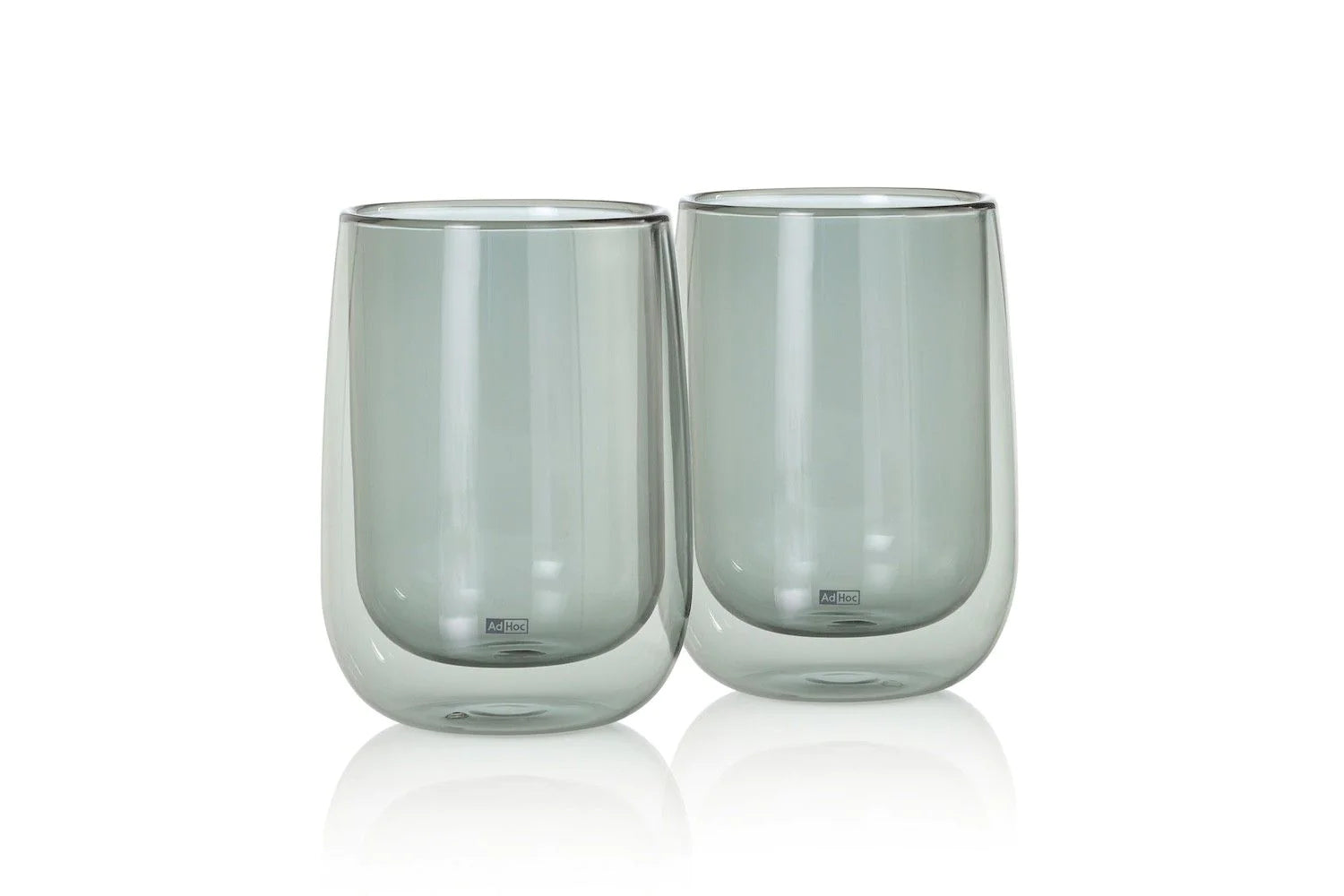 AdHoc Teeglas Duo Glass – 2er Set, 400 ml, Ø 9 cm, Borosilikatglas, doppelwandig, hitzebeständig