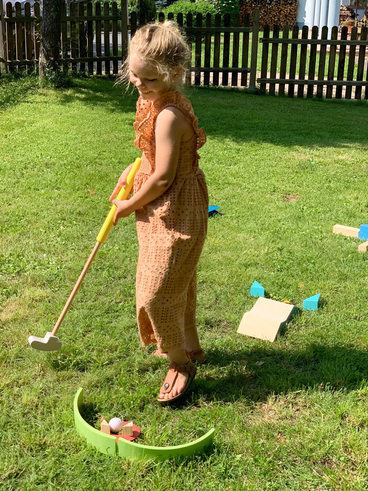 Small foot Minigolf-Set Active – 1 Stück – ab 5 Jahren – Holz – mehrfarbig – FSC