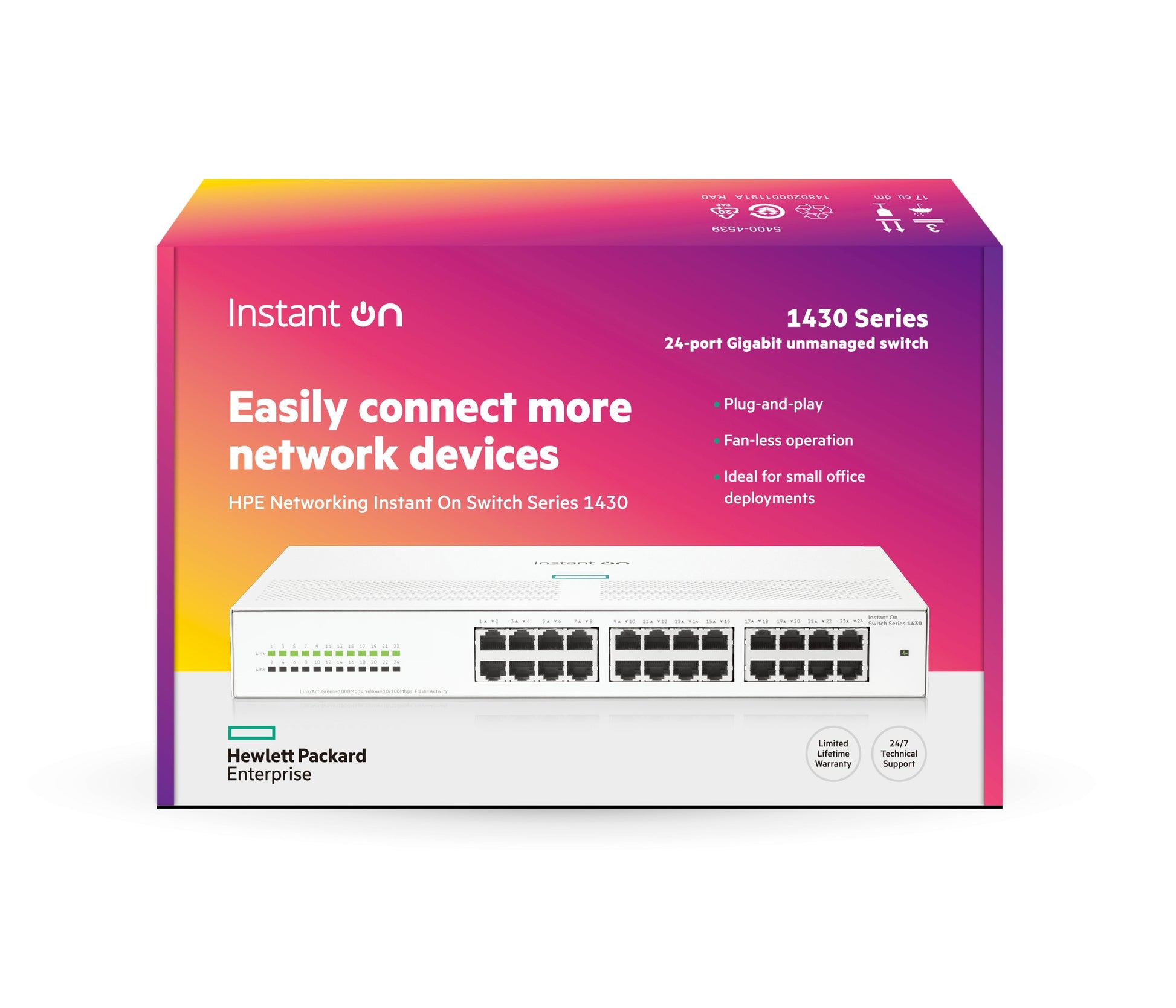 HPE Aruba 1430 24G R8R49A Switch – GbE