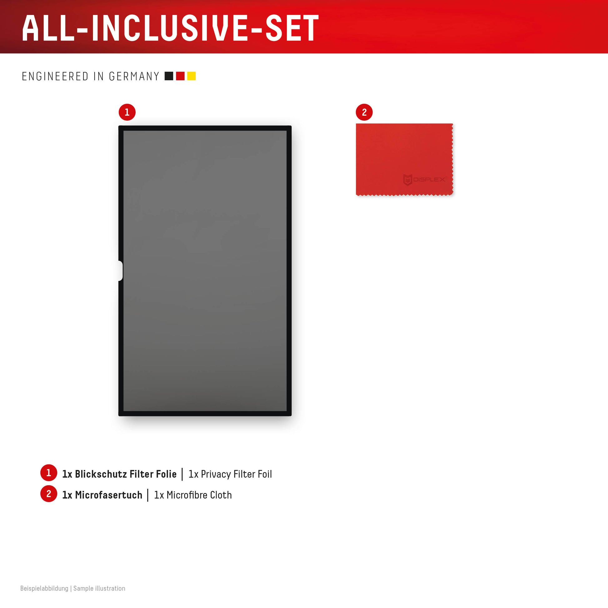 Displex Magnetischer Blickschutzfilter für Apple iMac 24" M1/M3/M4 – 545 × 318 mm, 2-Wege