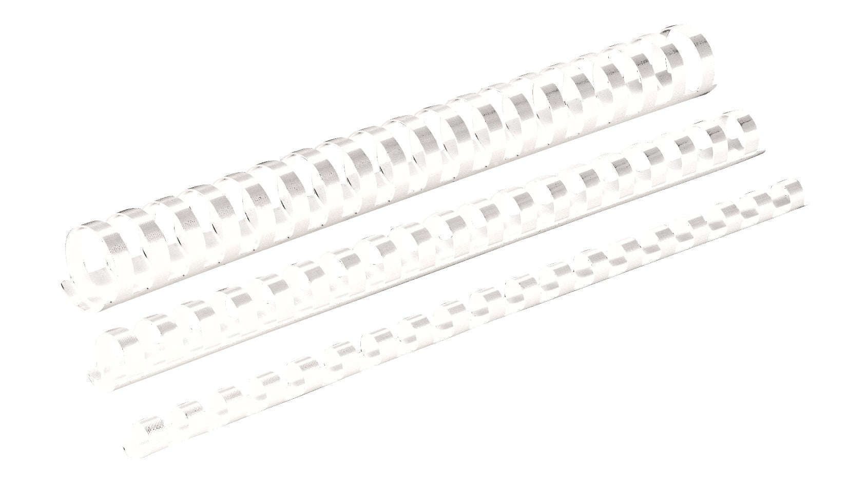 Fellowes CombBind Plastikbinderücken – A4 – Ø 6 mm – 21 Ringe – 2–20 Blatt, Weiss – 25 Stk.