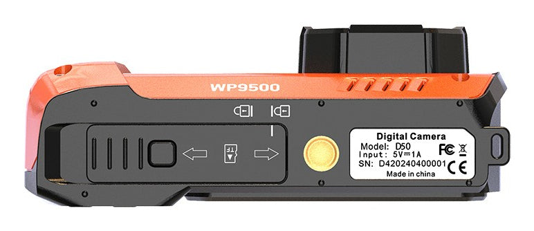 AgfaPhoto Realishot Wp9500 Action – Unterwasserkamera, wasserdicht bis 3 m, 24 MP, 5K, Orange
