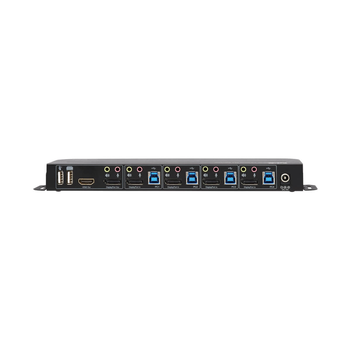 Tripp Lite B005-DPUA4 – 4-Port DP/HDMI KVM-Switch – 4K/60 Hz, USB 3.0-Hub, Audio