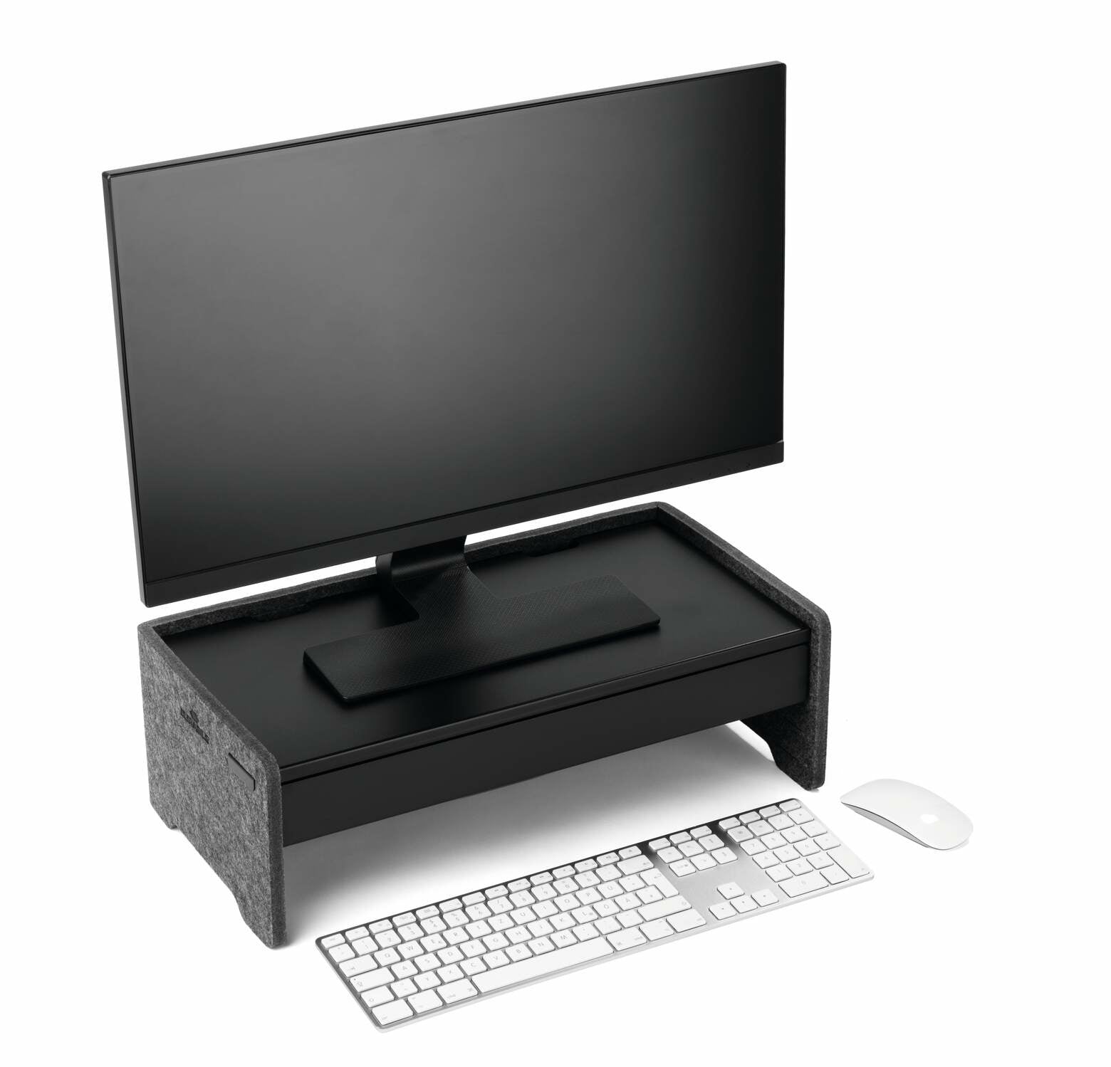 Durable 508201 – Schublade – bis 5 kg – Metall, Filzeinlage – Schwarz – für Monitor Stand EFFECT
