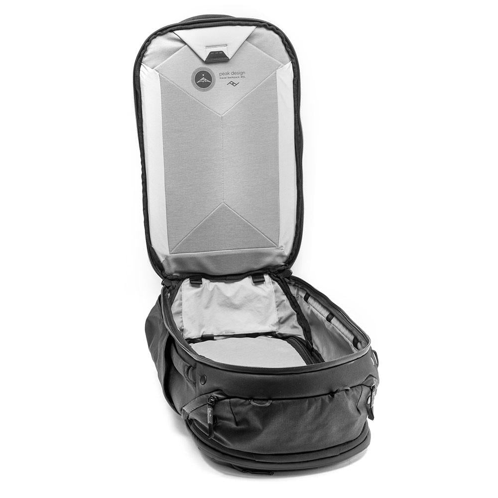 Peak Design Notebook-Rucksack Travel Rucksack – 45 l, wasserfest, Nylon – Schwarz, 150 × 580 × 340 mm