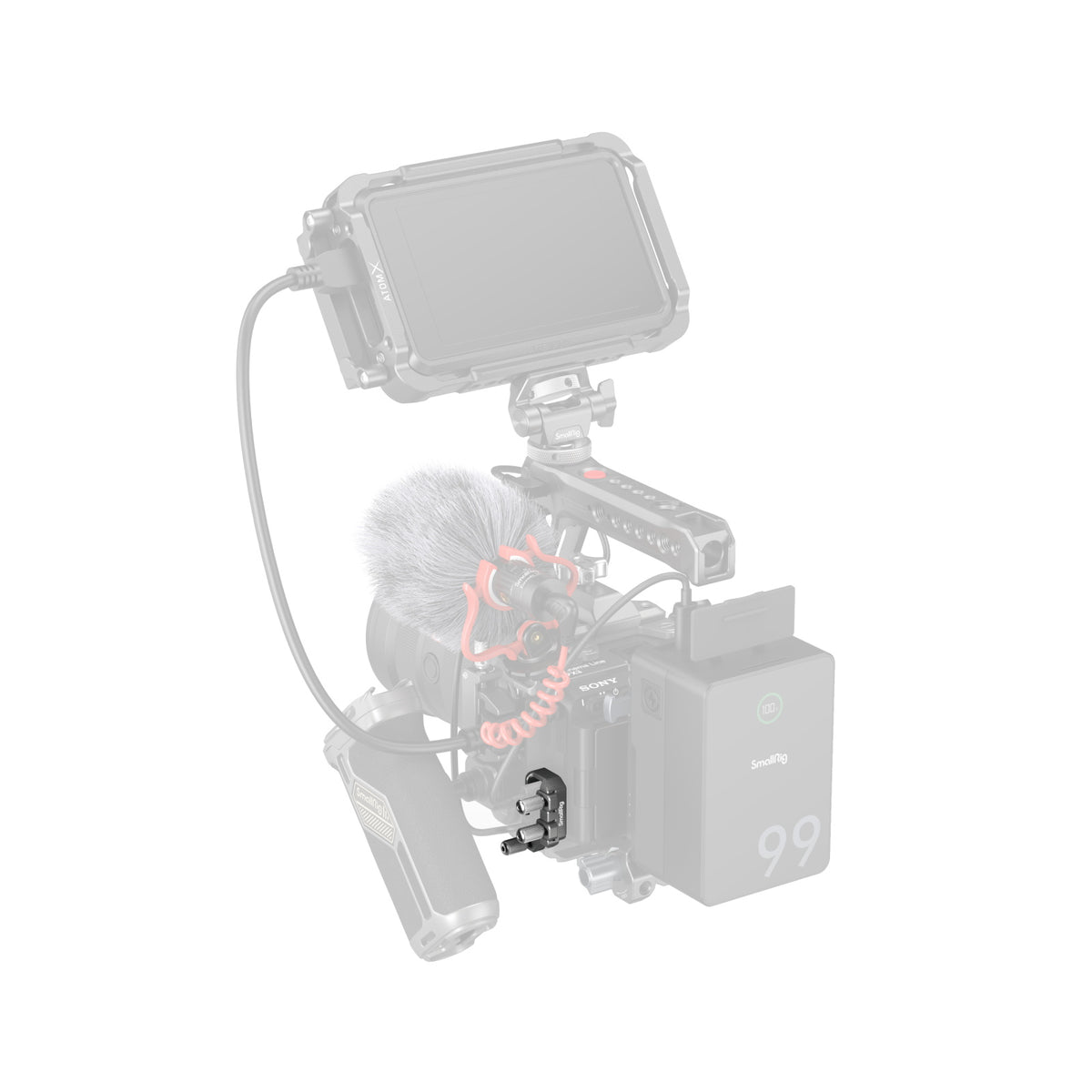 SmallRig 4829 Kabelklemme – für Sony FX3, FX30 XLR-Handle – Schwarz