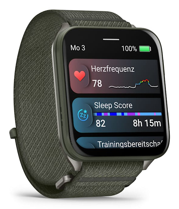 Garmin Venu Sq 2 Music 46 mm GPS – Slate, Moss, 50 m, für Android, iPhone