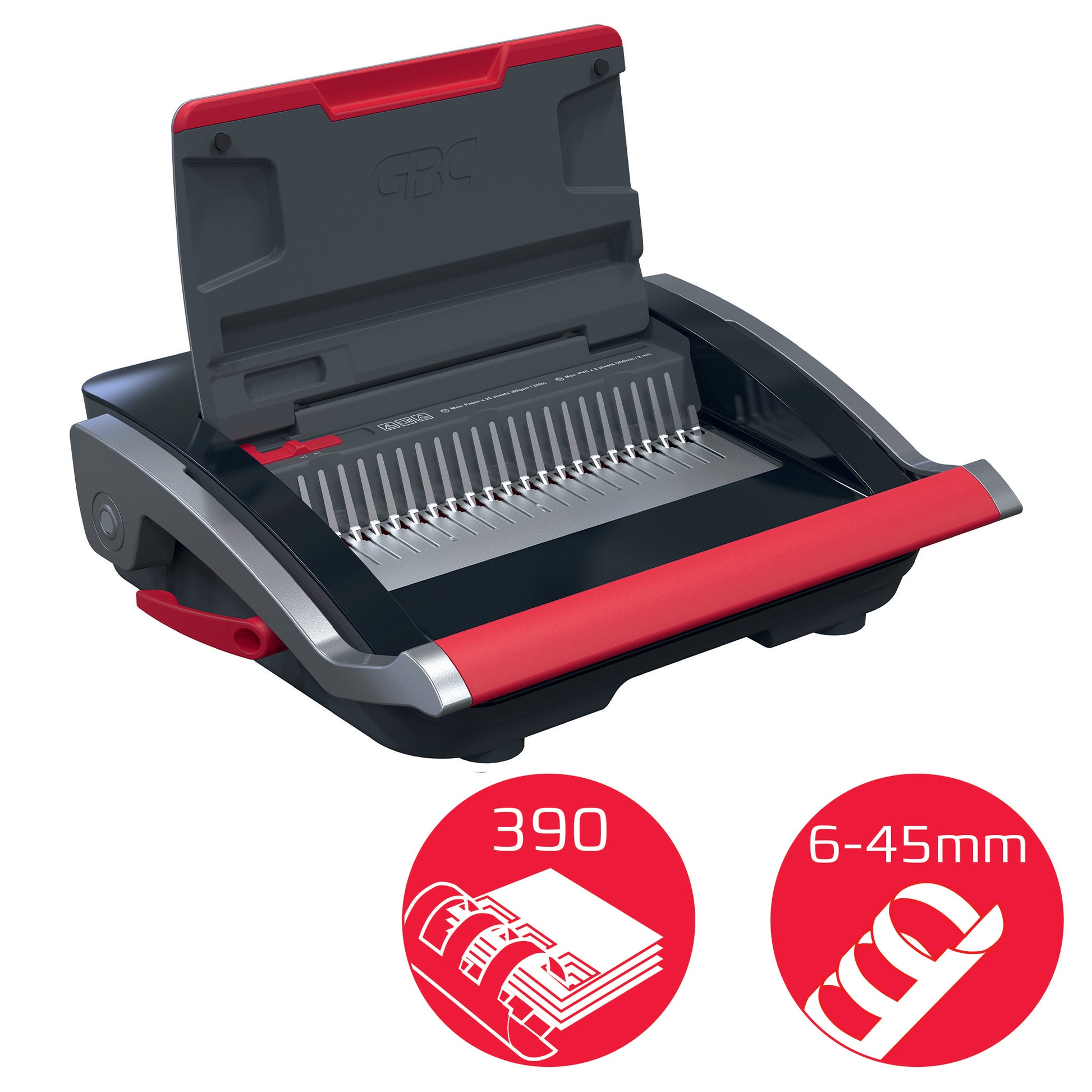 GBC CombBind CB25 Stanz- und Bindemaschine – Plastikbindung, für 21-Loch, A4, bis 25 Blatt