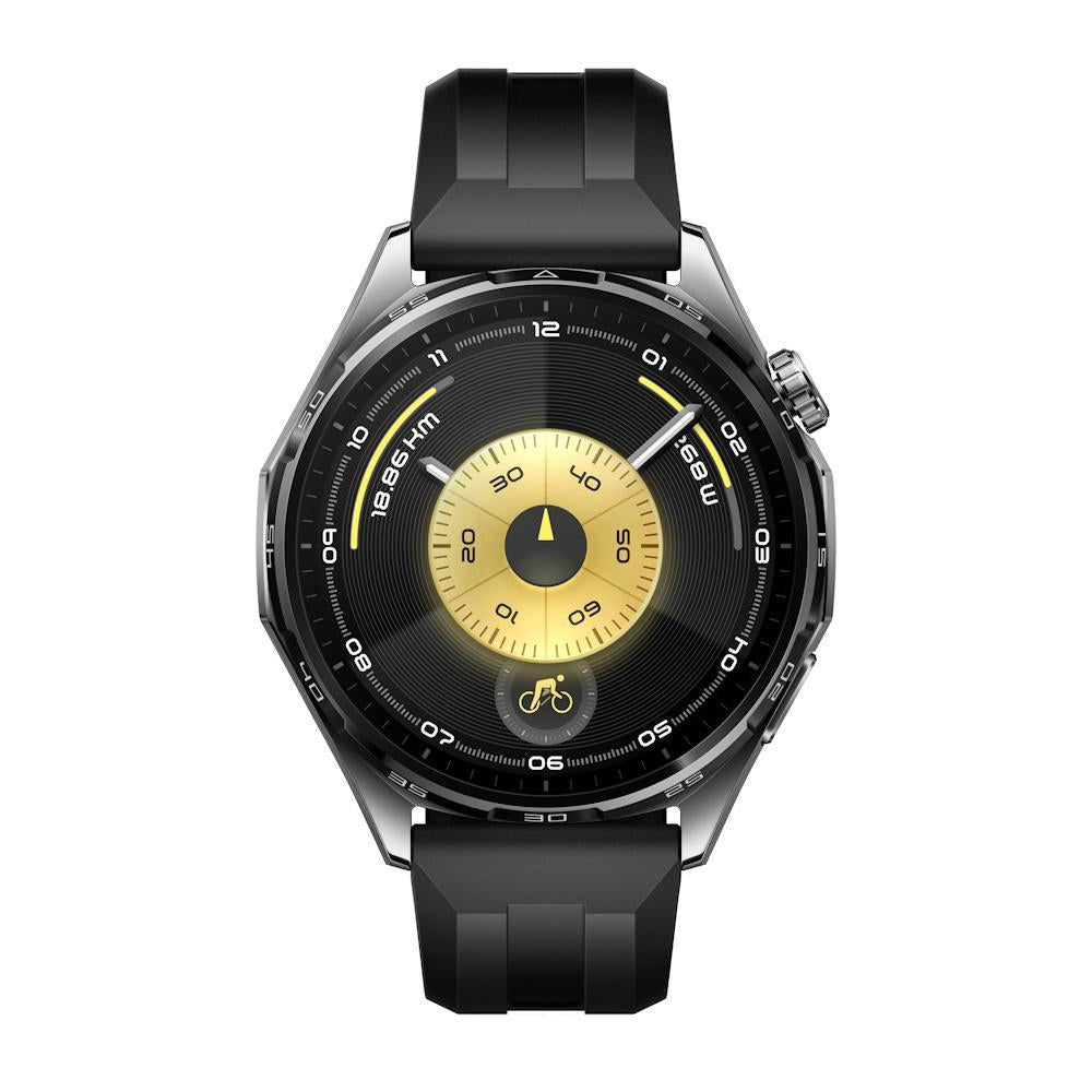 Huawei GT 6 41 mm – Edelstahl Schwarz, Sportband Schwarz, 50 m, für iPhone