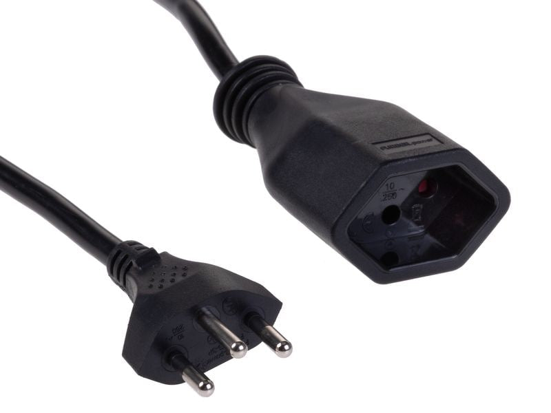 Furber. Verlängerungskabel – T12–T13, 1 m, H05VV-F 3×1 mm², schwarz