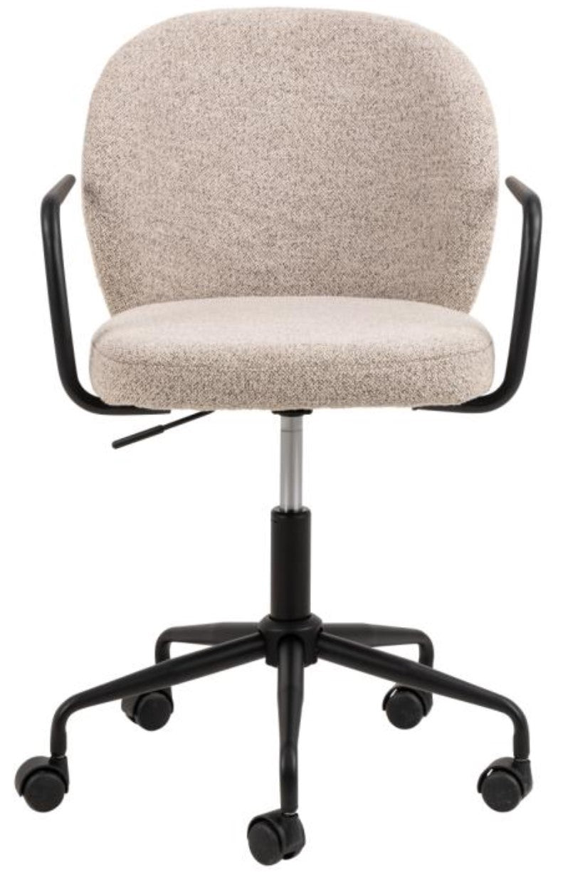 Actona AC Design Bürostuhl Patricia – Stoffbezug, Metallfuss, Beige
