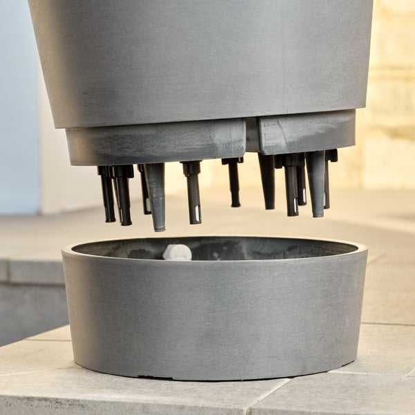 Boum Pflanztopf – 15 L – Kunststoff, Graubraun – Ø 32 × 36 cm