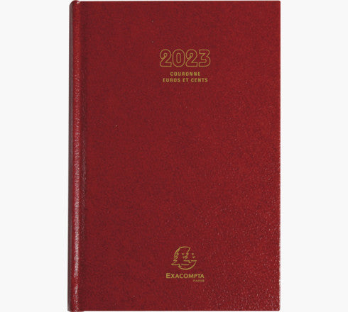 Exacompta Euros & Cents Krone – Tagesagenda 2027, 1 Tag/1 Seite, 11,0 × 17,0 cm