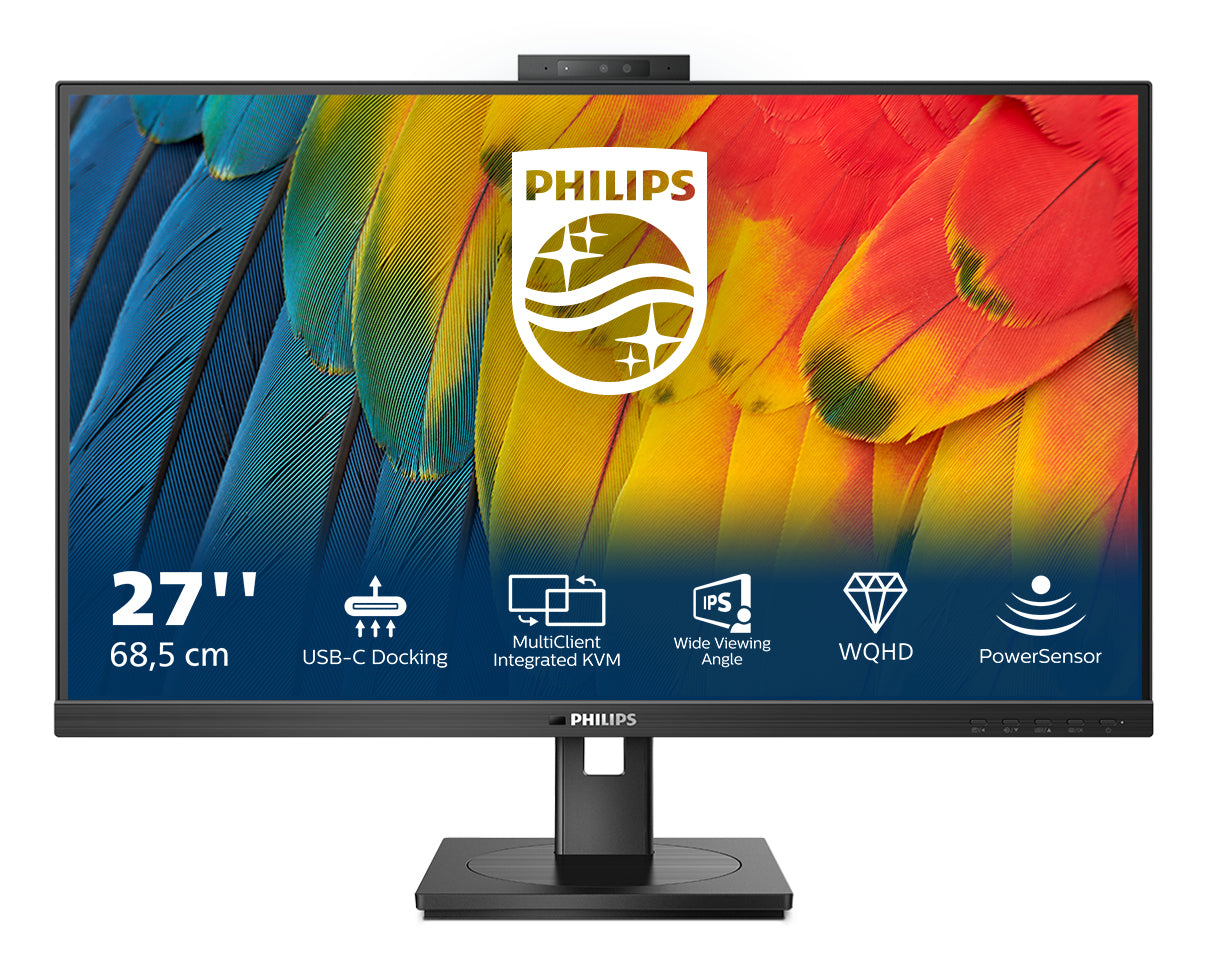 Philips 27B1U5601H/00 – 27", 2560 × 1440 (WQHD), IPS, USB-C 100 W, Webcam, LAN