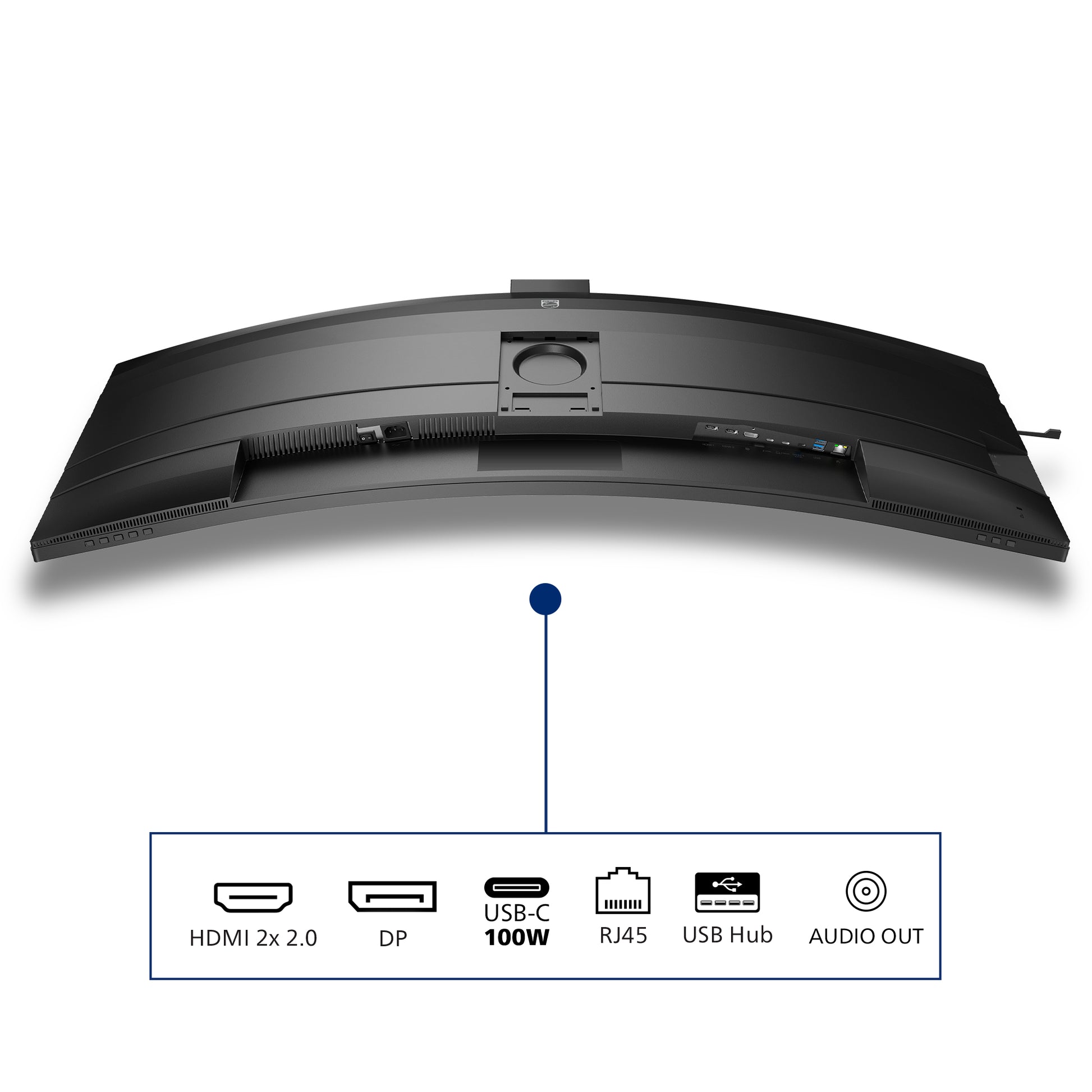 Philips 49B2U6903CH/00 – 49" Curved, 5120 × 1440 (DQHD), VA, 100 Hz, USB‑C 100 W, Thunderbolt 4, Webcam