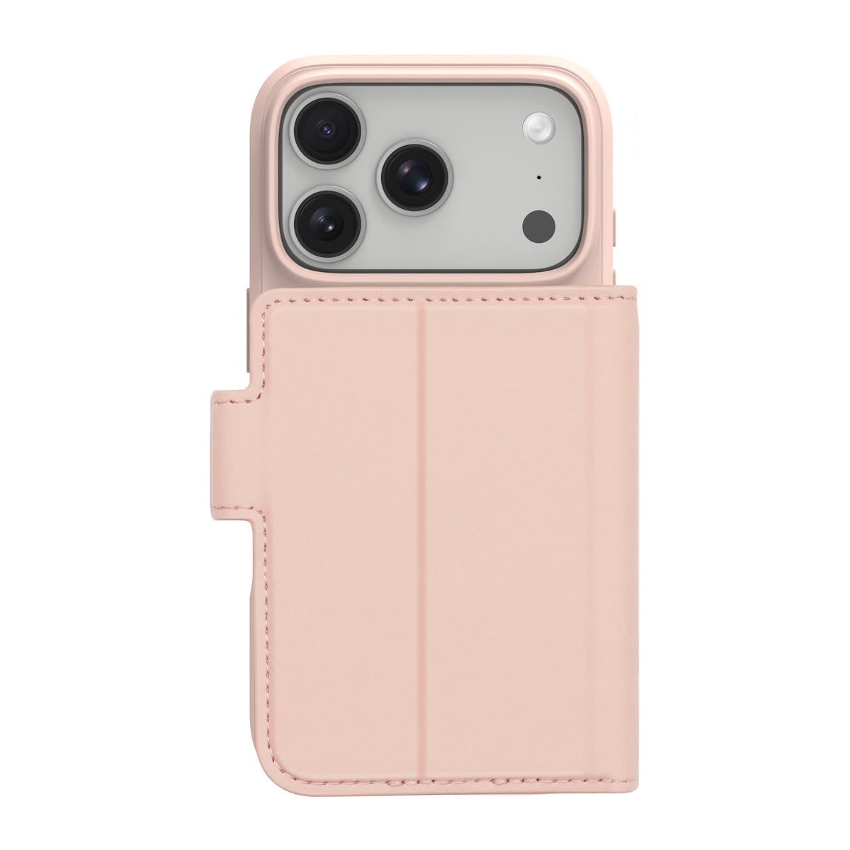 dbramante1928 Copenhagen ICON Folio – für Apple iPhone 18 Pro/17 Pro, 3 Kartenfächer, Leder, Pink Sand