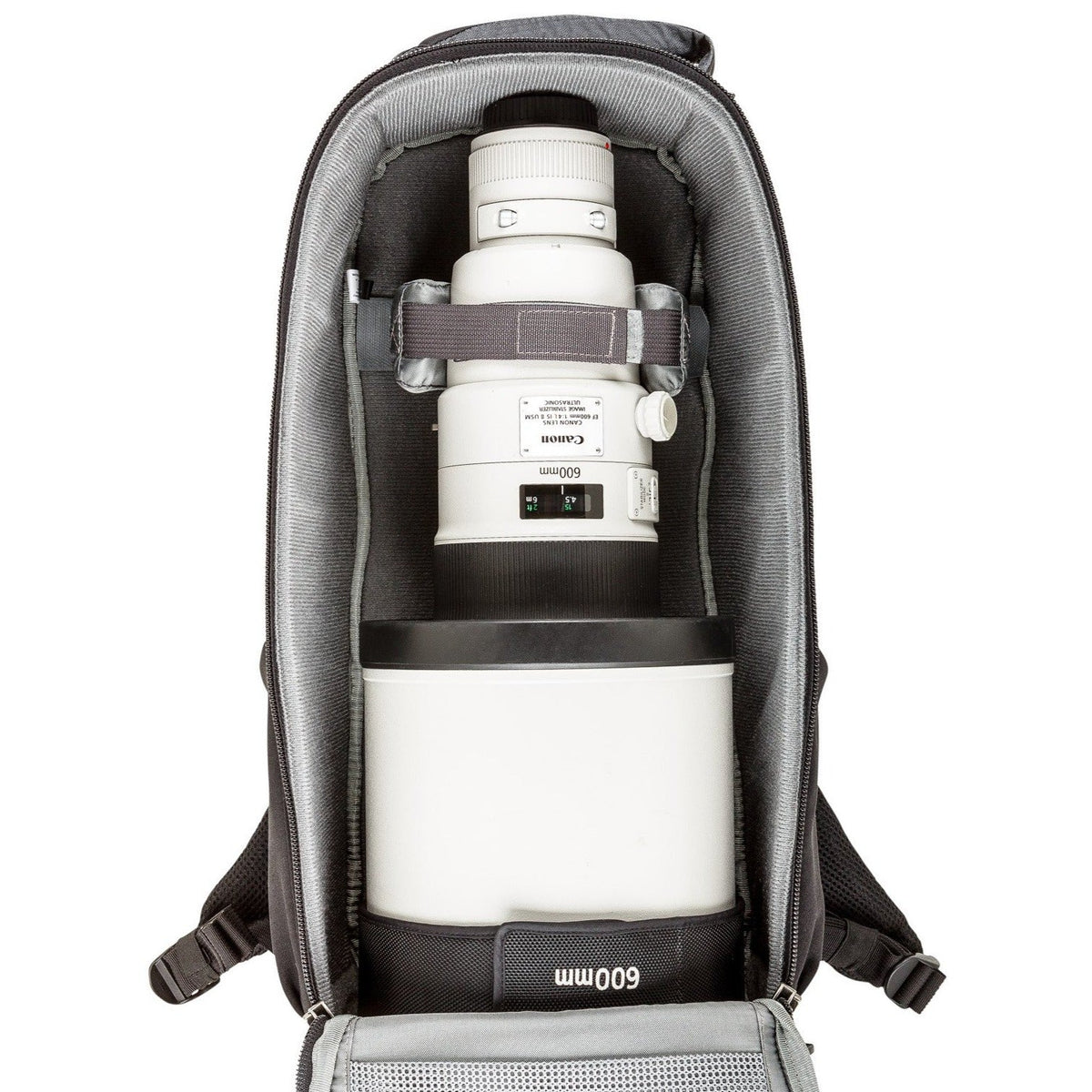Think Tank Glass Limo Kamerarucksack – für 8 Objektive, Regenhülle – für DSLR- & Systemkameras – Grau/Schwarz