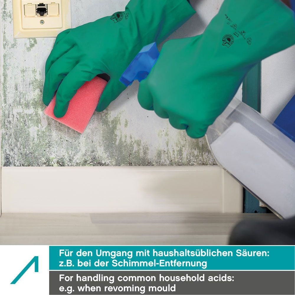 ACE Arbeitshandschuhe Heisenberg – Grösse M – Nitril, Grün, Chemikalienbeständig