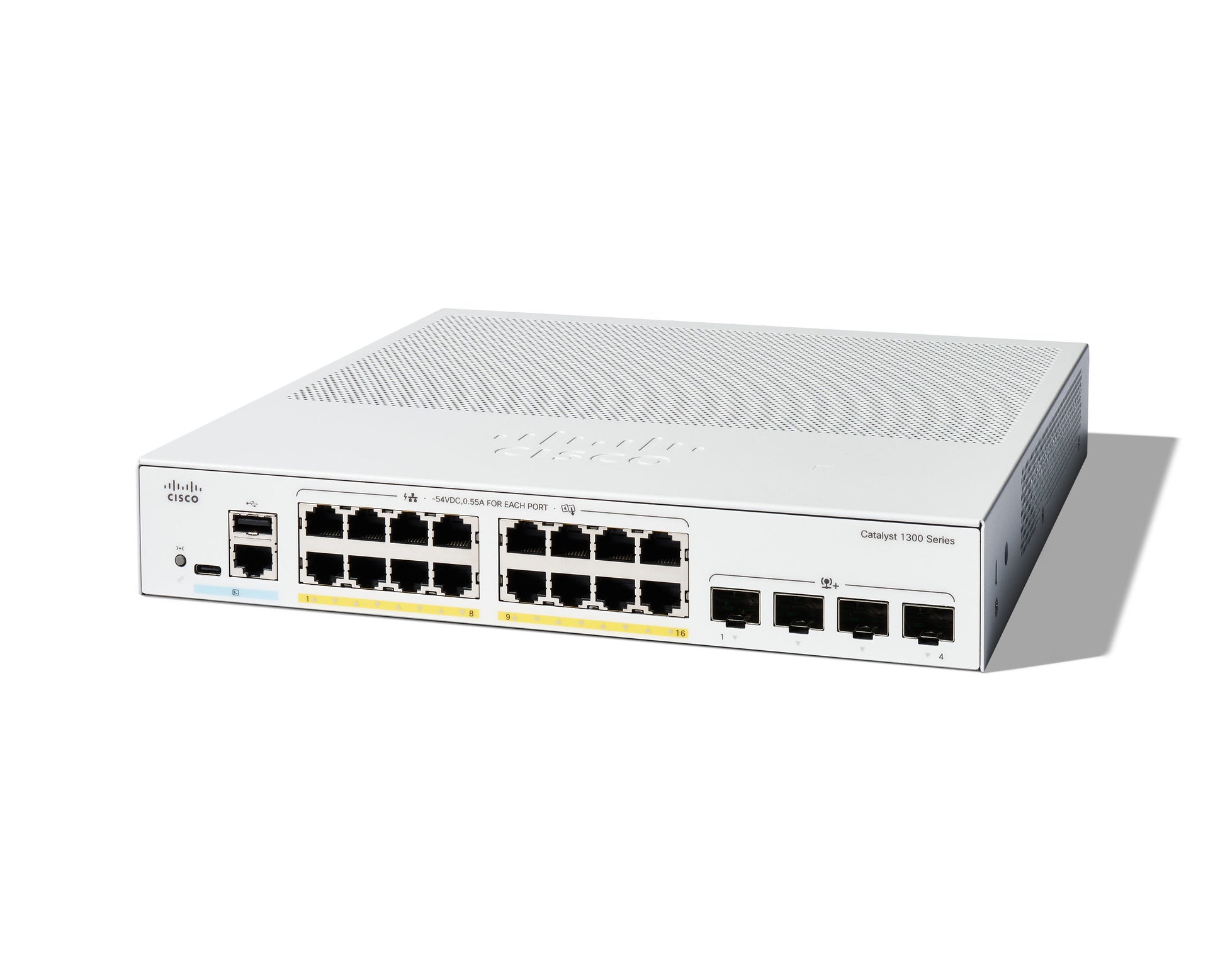Cisco C1300-16P-4X Geräte-Dock – 16× GbE, 4× SFP, L2/L3 Managed