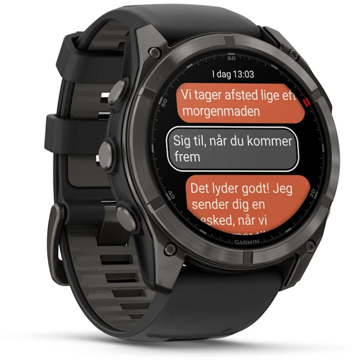 Garmin fēnix 8 Pro 51 mm GPS + Cellular – Titan Schwarz, Sportband Schwarz, 100 m